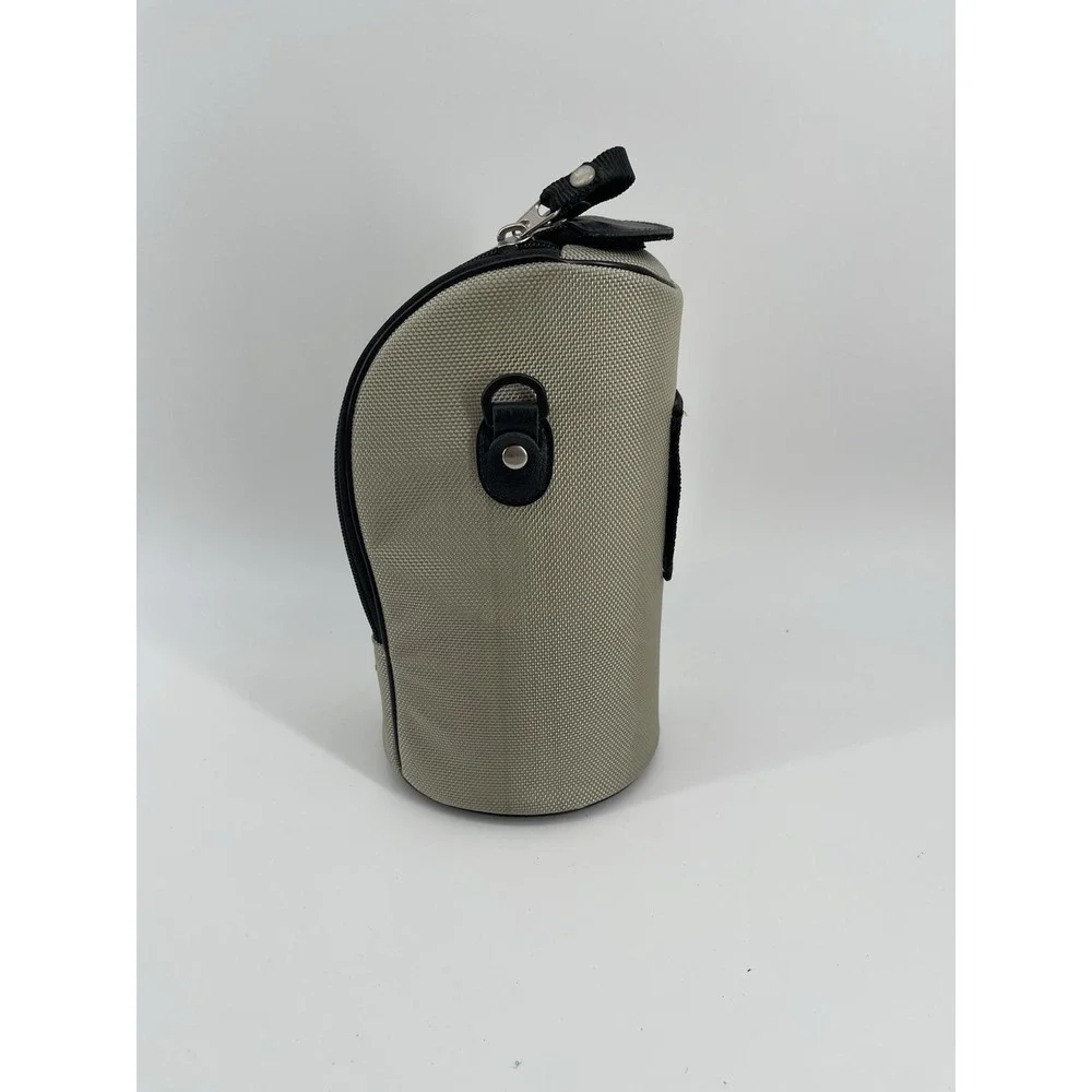 Canon Lens Case Bag LZ1324 Padded Beige Black Zip Camera Carry Case